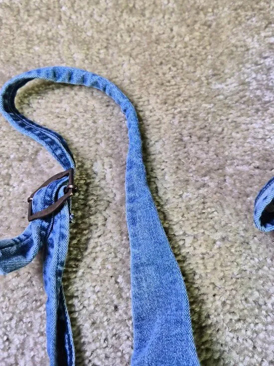 Free People Women's Flare Overalls Size 6 Denim Cottage Indie Wide Leg F858 - Picture 3 of 14